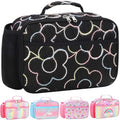 RHCPFOVR Kids Lunch Bag - Insulated Lunch Box for Boys Girls,Washable Lunch Bag and Reusable Toddler Leak-proof Lunchbox for School and Daycare - color: Black embroidered flowers