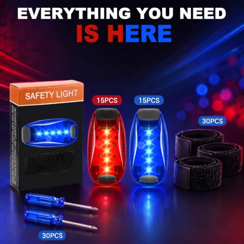Copkim 30/60/100 Pcs LED Running Light Bulk - color: Red, Blue