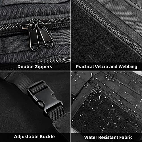 KINGSLONG Running Vest, Chest Bag for Men, Chest Pack, Hiking (B-Black) - color: B-Black