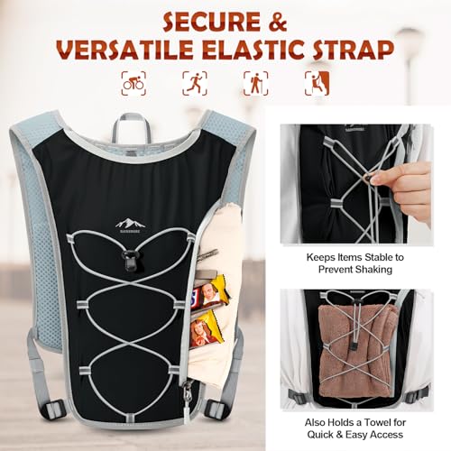 RAINSMORE Running Hydration Vest with 500ml Soft Flask
