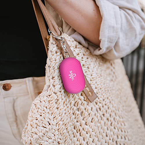 SABRE 2-in-1 Personal Alarm with LED Light, 130dB Personal Safety Siren, Snap Hook for Instant Access, 1,250 Foot (381 Meters) Range, Compact Design for Easy Attachment to Purse, Bag, or Keys - color: Pink
