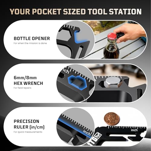 Carabiner Multitool MOLLE Clip for 1" & 1.5" Webbing, 440LB Steel