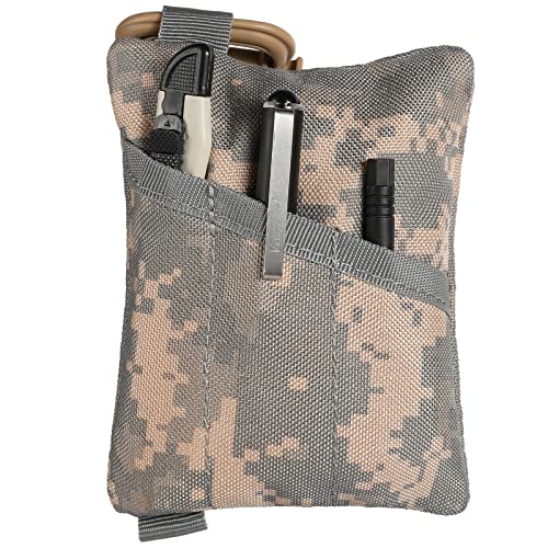 FRTKK 2 Pack Tactical Compact EDC Pouches Military Molle Utility Pouch Accessories Organizer Pouch Coin Purse Keychain Pocket Credit Card Holder Waist Pack - color: ACU 3