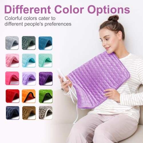 Heating Pad,Electric Heating Pad,Heating Pad for Back (Lavender, 24"x20") - color: Lavender, size: 24x20 Inch