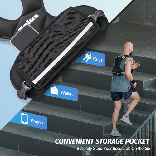 ZELUS Weighted Vest for Men Women,Adjustable 4-32lb Vest, Removable Weights - color: Black, size: 4-10 lb.