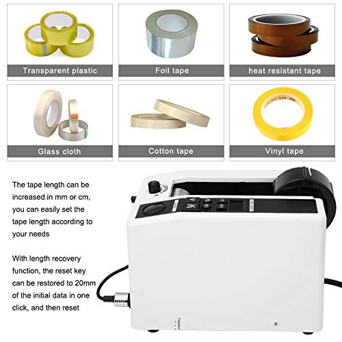 Auto Tape Dispenser, Automatic Electric Tape Cutter(US Plug 110V)