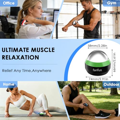 Massage Ice Roller Ball - Cold & Heat Therapy Roller for Deep Tissue Massage Pain Relief, Plantar Fasciitis Roller (Black & Green) - color: Black & Green