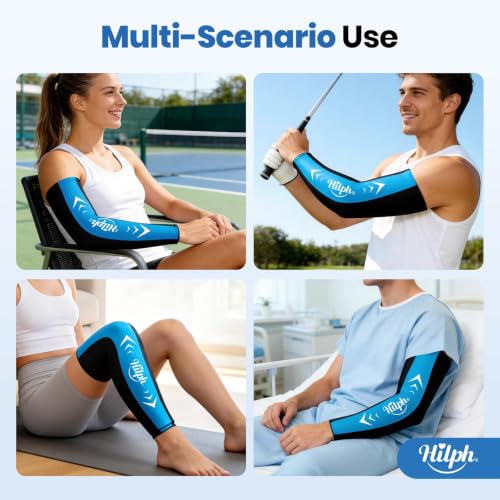 Hilph Full Arm Elbow Ice Pack Sleeve for Pitchers, Extended-Length Design - size: Medium