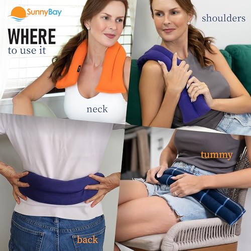 SunnyBay Microwavable Heating Pad, Neck and Shoulder Wrap, 26 inch, Buffalo - color: Buffalo
