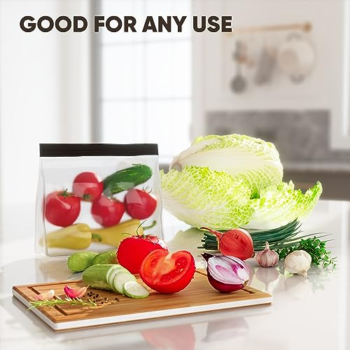 BERLINZO Reusable Ice Storage Bag - Freezer Safe, Leakproof, BPA-Free Silicone, Plastic-Free Lunch Bag and Food Storage - size: 1 Pack