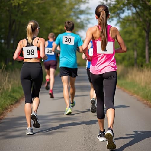 XTACER Race Bibs Safety Pins for Marathon Sports - color: #02 [5.5"x8.2"] Numbers 001-50