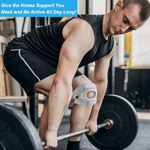 NuCamper Patella Tendon Support Strap, Adjustable Patella Band Knee Brace for Men & Women Pain Relief, Patella Stabilizer Knee Strap Support for Running, Basketball, Sports, Gym, Injury Recovery