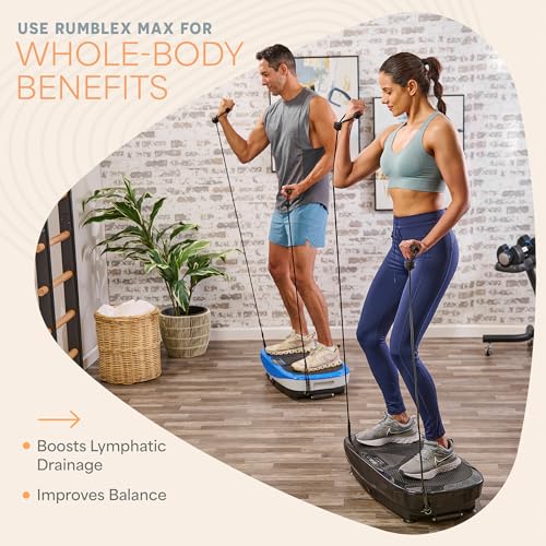 Lifepro Rumblex 4D Vibration Plate Exercise Machine with 7 Training Modes - color: Blue, size: Max