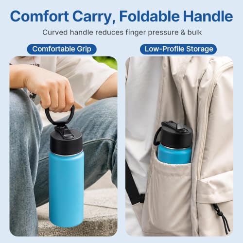 Straw Lid for Thermoflask, Takeya, Simple Modern Wide Mouth 12-64oz Bottle - color: 1 Pack