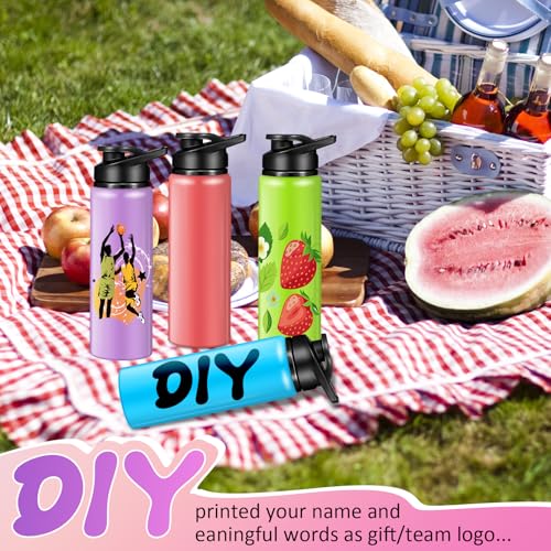 Mimorou 25oz Reusable Aluminum Water Bottles Bulk - color: Macaron Color