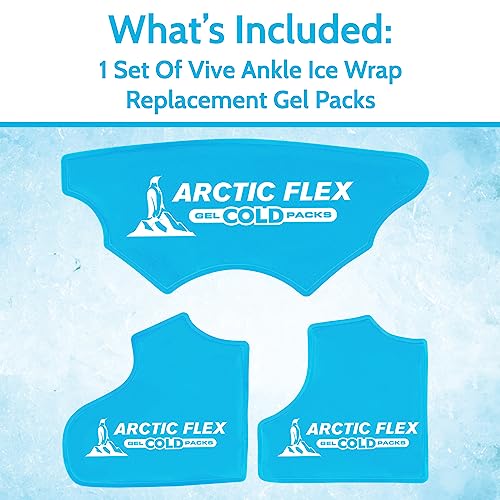 Arctic Flex Gel Replacement Packs - Ice Packs Reusable for Ankle Ice Brace - size: Ankle
