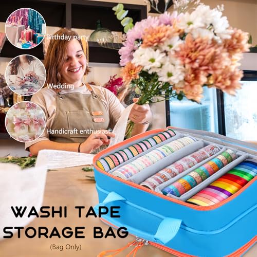 Washi Tape Organizer Box Washi Tape Roll Tape Storage Bag with Compartments