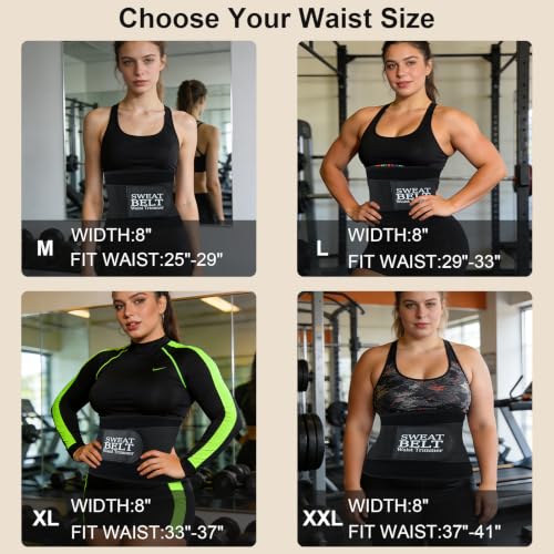 LKV Waist Trainers for Women Belly Fat, Sweat Band for Stomach Weight Loss - size: Medium