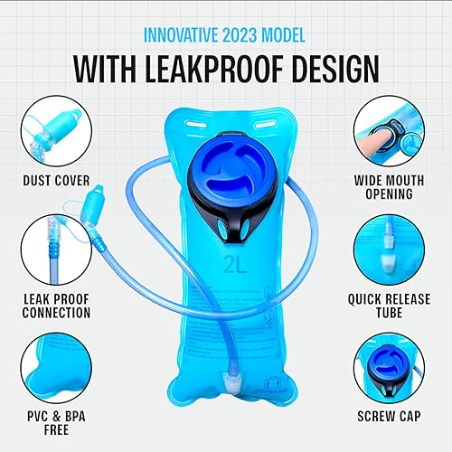 Sojourner Rave Hydration Pack - Hydration Backpack - Hydropack with 2L Bladder - Water Backpack for Festivals, Hiking, Running, Biking and More - color: Neon Tiger