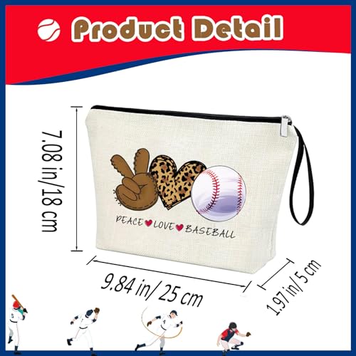 Baseball Gifts for Women Girl Zipper Bag Funny Gifts for Baseball Lover Baseball Stuff Sport Season Gifts at the Games Day Present Makeup Bag Birthday Christmas Gifts for Her Sister Friends BFF - style: Baseball