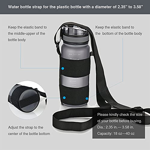 Water Bottle Carrier with Adjustable Shoulder Strap,Universal Bottle Sling,Perfect for Daily Walking Biking Hiking Travel (Exclude Bottle)