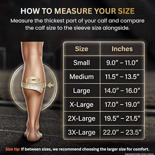 Doc Miller Calf Compression Sleeve for Petite Women & Men, 15-20 mmHg - color: Beige, size: Large