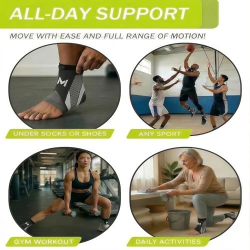 2-Pack Ankle Support Brace Ankle Stabilizer Green - color: Green