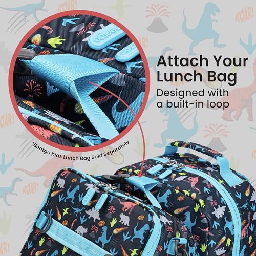 Bentgo Kids Print Durable & Water-Resistant Backpack - color: Dinosaur, size: Kids Medium