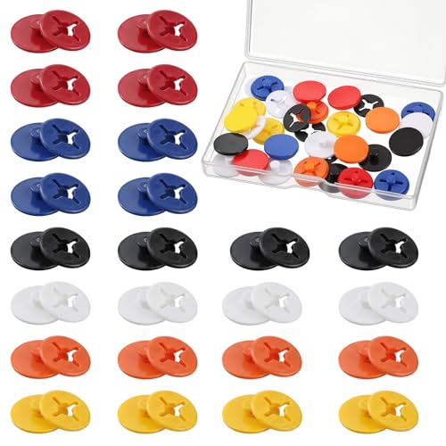 24 PCS Multicolor Race Bib Clips, Running Bib Clips for Runners - color: Six Color