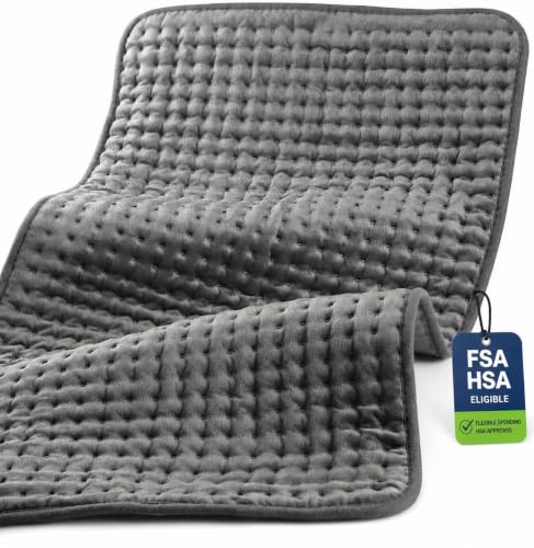 CooCoCo FSA Eligible 17 x 33 in Large Heating Pad, Gray - color: 17"*33" Gray