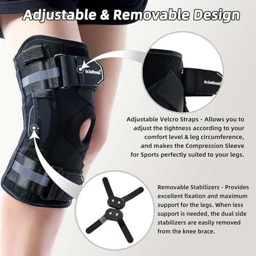 Hinged Knee Brace for Men,Women,Knee Pain,Arthritis,Meniscus Tear(Medium) - size: Medium