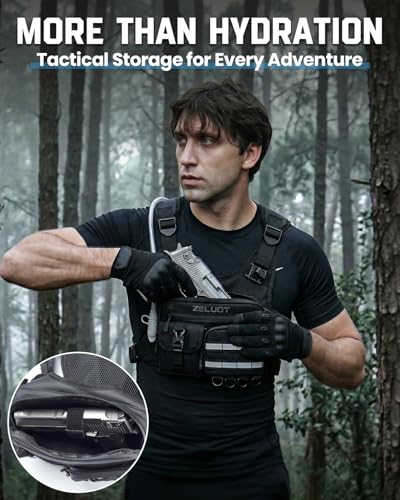 Zelvot Running Vest with 2L Water Bladder, 12L Water Backpack for Men Women