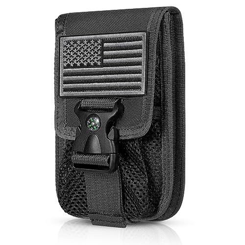 SOWHUP Tactical Molle Pouch Cell Phone Pouch Holster Small Utility EDC Pouch Gadget Organizer Bag - color: Black3
