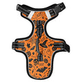Halloween Skull Pumpkin Dog/Cat Harness, Reflective No-Pull Pet Harness with 2 Leash Clips, Fully Adjustable Soft Padded Dog Vest, No-Choke Pet Oxford Vest - color: Halloween Skull Pumpkin, size: S