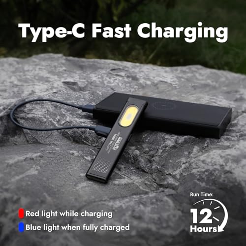 WARSUN T7 PRO Slim Rechargeable EDC Flashlight, Pocket Light - color: Green-1Pcs