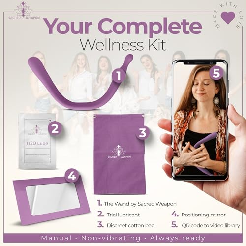 Sacred Weapon Pelvic Floor Wand & Perineal Massage Tool, Non-Vibrating