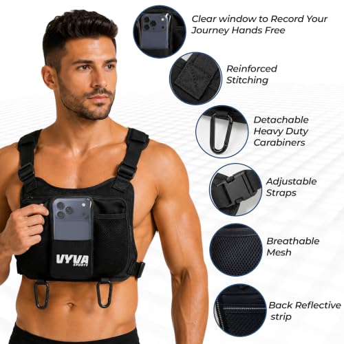Chest Pack, Tactical Chest Rig, Running Vest Phone Holder
