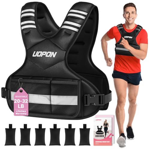 Adjustable Weighted Vest Women, 6-12 Lb Ruck Vest with 6 Ironsand weights - color: Black, size: 20-32 Lbs