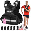 Adjustable Weighted Vest Women, 6-12 Lb Ruck Vest with 6 Ironsand weights - color: Black, size: 20-32 Lbs