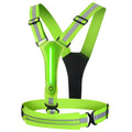 LED High Visibility Reflective Vest, Adjustable Hi Vis Sports Gear Safety Vest with Waterproof Phone Storage Bag Key Case, LED Safety Light for Walking the Dog, Running, Cycling, Motorcycle