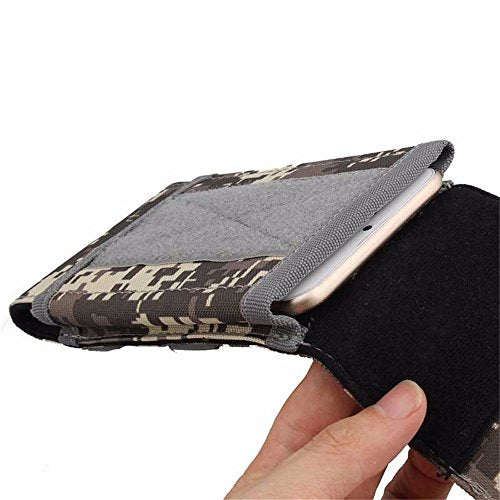 Tactical MOLLE Smartphone Holster, Universal Army Mobile Phone Belt Pouch EDC Security Pack Carry Accessory Kit Blowout Pouch Belt Loops Waist Bag Case for iPhone SE 5S Samsung Galaxy S4 mini - color: #B (Small)
