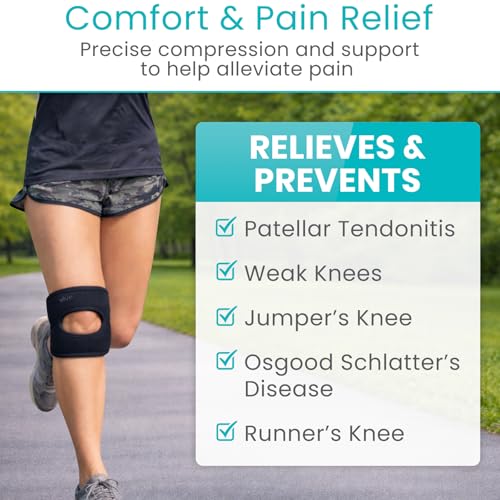 Vive Patellar Dual Strap Knee Support - Knee Stability Brace for Men - size: Medium