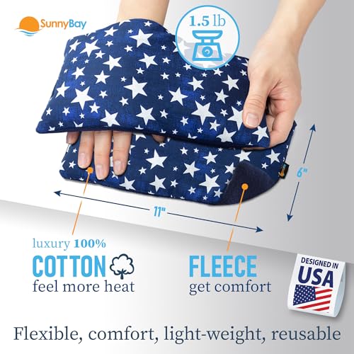 SunnyBay Heating Pad, Neck and Shoulder Wrap, 6x11 inch, Blue Star - color: Blue Star