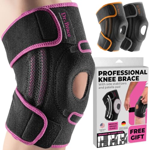 DR. BRACE ELITE Knee Brace with Side Stabilizers & Patella Gel Pads - color: Orion's, size: Small