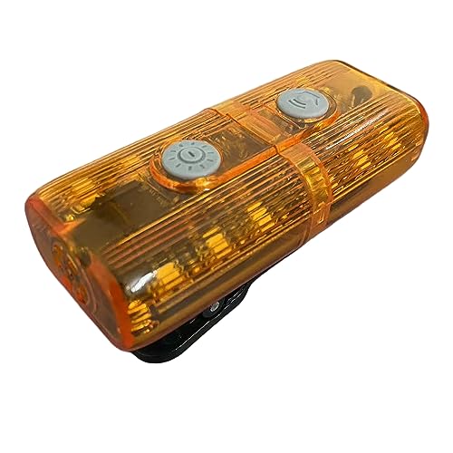 Police Personal Safety Warning Signal Clip Shoulder Light with Electronic Whistle Flashlight Magnet for Outdoor Rescue,Traffic Guidance,Police patrols,Cycling,Night Run,Costume Role Playing (Yellow) - color: Yellow