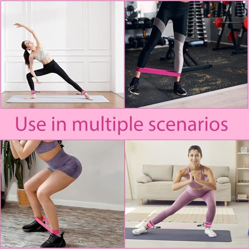 Ankle Resistance Bands with Cuffs, Elastic Ankle Bands Set with Storage Bag, Glute Leg Butt Training Workout Equipment for Hip Kickbacks and Home Fitness Exercise