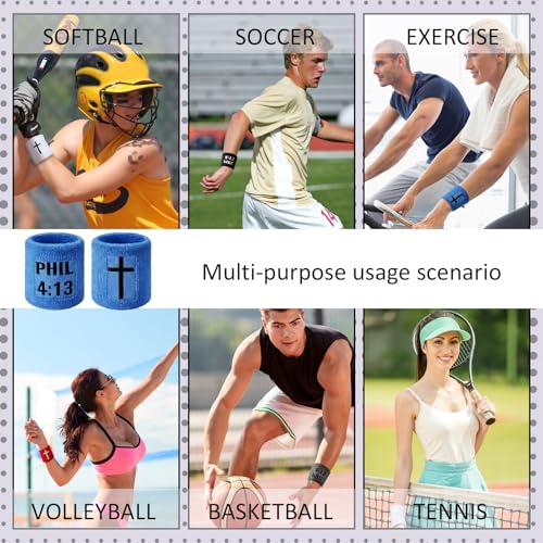 Misdary 6 Pair Cross Wristband Baseball Drip Football Accessory - color: Multicolor