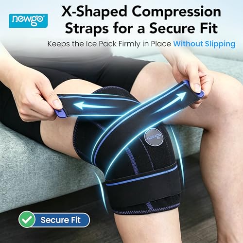 NEWGO Knee Ice Pack, 2-Hour Cold Therapy for Post-Surgery Relief