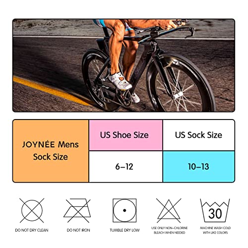 JOYNÉE Mens Ankle Athletic Low Cut Socks Running Sports Cushioned Sock for Men 6 Pack - color: Colorful4