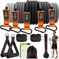 Resistance Bands with Handles, 175lb Exercise Bands for Working Out - color: 375LBS Black Orange